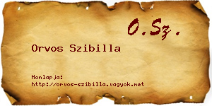 Orvos Szibilla névjegykártya